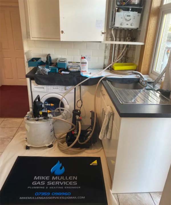 Plumbing Pumping system in house kitchen